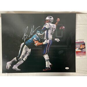 Brandon Graham signed autographed SBLII Eagles 16x20 strip sack photo JSA